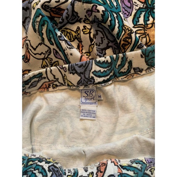 Vintage Sweater Bee by Banff M Medium Sealife Print Cotton Midi Skirt - Picture 7 of 14